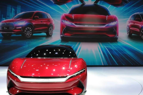 Một mẫu xe được giới thiệu tại Triển lãm ôtô Thượng Hải. (Nguồn: Marketplace.org)