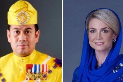 Thái tử bang Kelatan của Malaysia Tengku Muhammad Faiz Petra và người vợ Thụy Điển Sofie Louise Johansson. (Nguồn: SCMP)