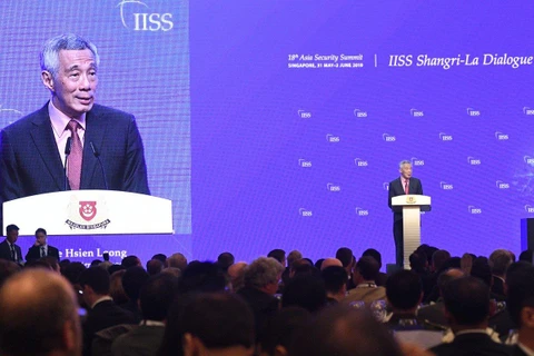 Thủ tướng Singapore Lý Hiển Long phát biểu. (Nguồn: Xinhua)