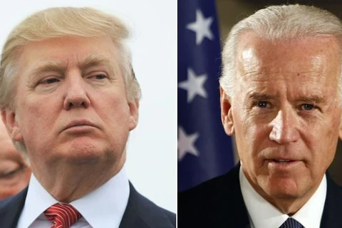 Tổng thống Mỹ Donald Trump và cựu phó Tổng thống Mỹ Joe Biden. (Nguồn: CNN)