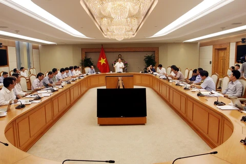 Phó Thủ tướng Chính phủ Vương Đình Huệ phát biểu. (Ảnh: Nguyễn Dân/TTXVN)