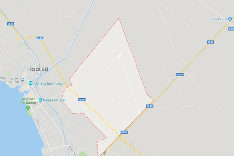 Vị trí xã Thạnh Lộc, huyện Châu Thành, tỉnh Kiên Giang. (Nguồn: Google Maps)