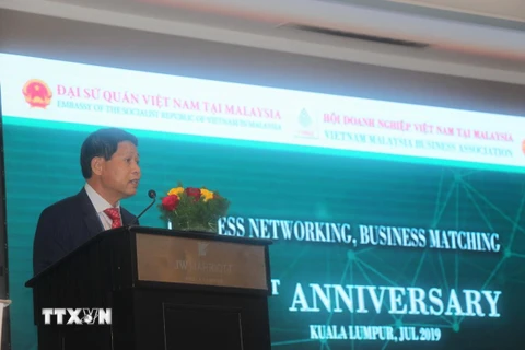 Đại sứ Việt Nam tại Malaysia Lê Quý Quỳnh phát biểu tại hội thảo. (Ảnh: Hà Ngọc/TTXVN)
