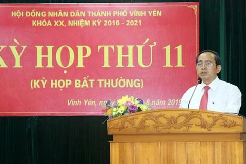Ông Lương Văn Long được bầu làm Chủ tịch UBND thành phố Vĩnh Yên