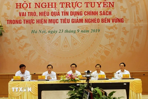Phó Thủ tướng Chính phủ Vương Đình Huệ, Trưởng Ban Chỉ đạo dự và chủ trì hội nghị. (Ảnh: Nguyễn Dân/TTXVN)