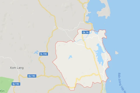 Vị trí huyện Tuy An. (Nguồn: Google Maps)