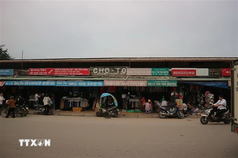 Chợ Tó (Uy Nỗ, Đông Anh, Hà Nội). (Ảnh: Mạnh Khánh/TTXVN)