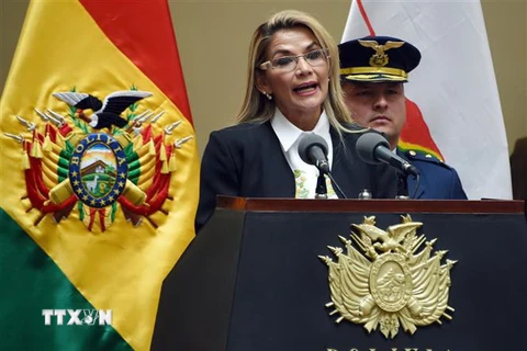 Tổng thống lâm thời Bolivia Jeanine Áñez. (Nguồn: AFP/TTXVN)