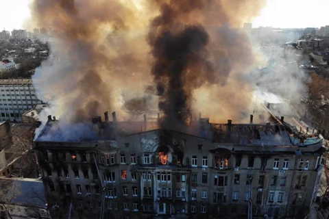 Hiện trường vụ cháy. (Nguồn: Kyivpost)