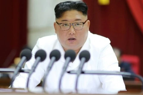 Nhà lãnh đạo Kim Jong-un chủ trì cuộc họp Đảng Lao động Triều Tiên. (Nguồn: Reuters)