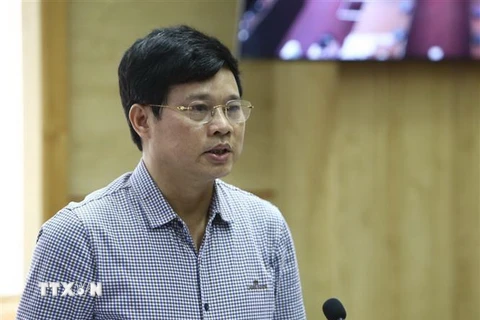 Phó Chủ tịch UBND thành phố Hà Nội Ngô Văn Quý phát biểu. (Ảnh: Minh Quyết/TTXVN)