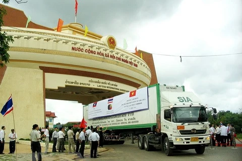 Cửa khẩu quốc tế Lao Bảo ở huyện Hướng Hóa, tỉnh Quảng Trị. (Nguồn: TTXVN)