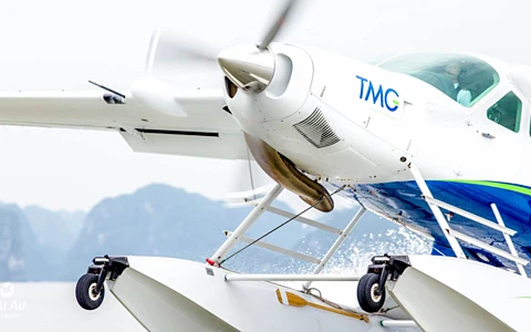 Một máy bay của Hải Âu - công ty con chuyên cung cấp dịch vụ bay ngắm cảnh của Công ty Thiên Minh. (Ảnh: TMG)