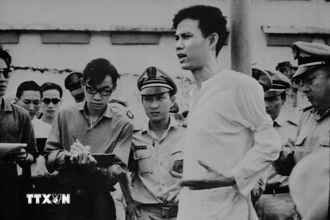 Những phút cuối cùng oanh liệt của Anh hùng Nguyễn Văn Trỗi tại pháp trường Khám Chí Hòa. (Ảnh Tư liệu/TTXVN)