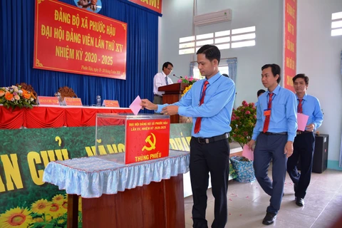 Đại hội Đảng bộ xã Phước Hậu, huyện Cần Giuộc, tỉnh Long An lần thứ XV, nhiệm kỳ 2020-2025. (Nguồn: Báo Long An)