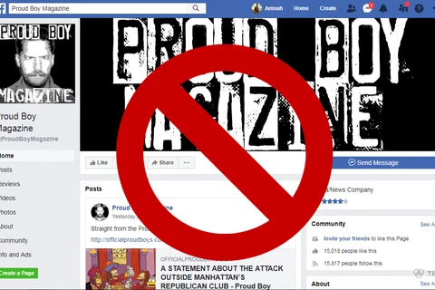 Facebook đã xóa gần 900 tài khoản liên quan đến các nhóm Proud Boys và American Guard. (Nguồn: Techengage)