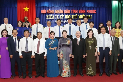 Chủ tịch Quốc hội Nguyễn Thị Kim Ngân với các đại biểu dự kỳ họp. (Ảnh: Trọng Đức/TTXVN)