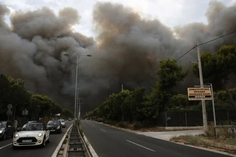 Thảm họa cháy rừng tại Hy Lạp năm 2018. (Nguồn: EPA)