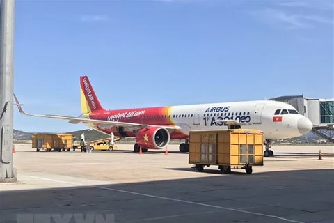 Một chuyến bay của VietJet đưa công dân Việt Nam về nước. (Ảnh minh họa. Nguồn: TTXVN)