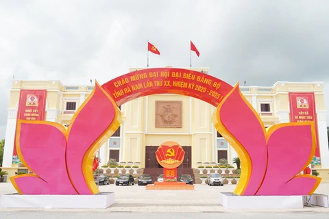 Đại hội đại biểu Đảng bộ tỉnh Hà Nam lần thứ XX, nhiệm kỳ 2020-2025, chính thức khai mạc ngày 21/9. (Nguồn: Hanam.gov.vn)