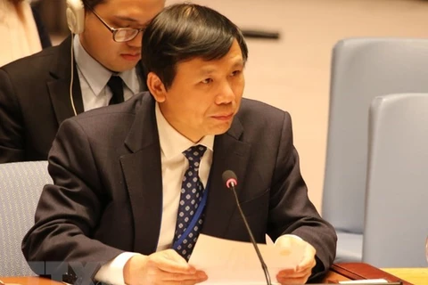 Đại sứ, Trưởng Phái đoàn Việt Nam tại Liên hợp quốc Đặng Đình Quý. (Ảnh: Hoài Thanh/TTXVN)