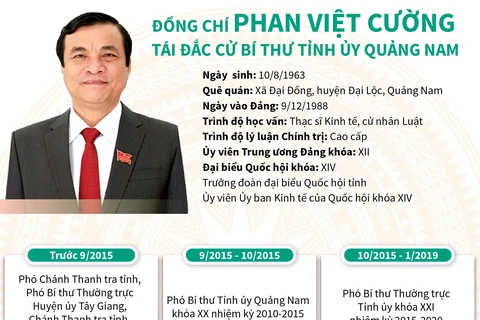 Ông Phan Việt Cường tái đắc cử Bí thư Tỉnh ủy Quảng Nam