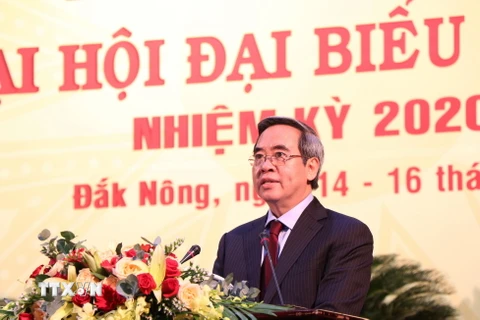 Ông Nguyễn Văn Bình phát biểu chỉ đạo Đại hội. (Ảnh: Hưng Thịnh/TTXVN)