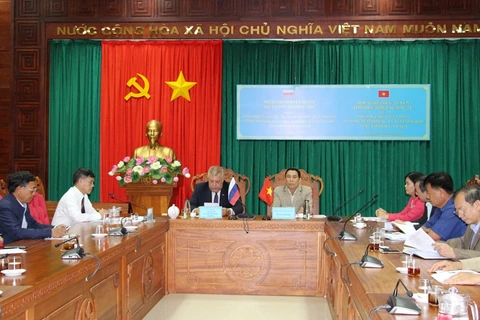 Các đại biểu tham dự hội nghị tại điểm cầu Đắk Lắk. (Nguồn: Daklak.gov.vn)