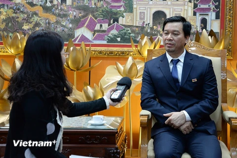 Phó Tổng Giám đốc Đài Tiếng nói Việt Nam Ngô Minh Hiển trả lời phỏng vấn. (Nguồn: VOV)
