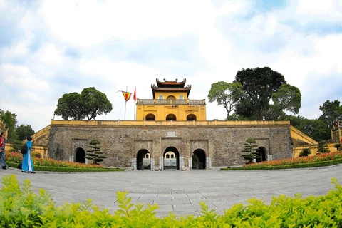 Đoan Môn là cửa chính phía Nam vào Hoàng thành Thăng Long được xây dựng vào thời nhà Lê trung hưng được tu sửa vào thời nhà Nguyễn. (Nguồn: TTXVN)