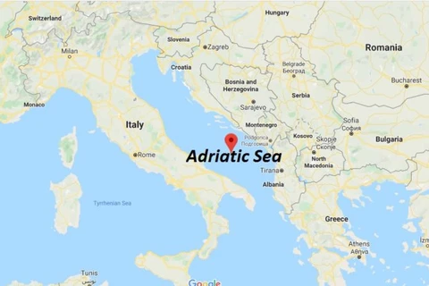 Vị trí biển Adriatic. (Nguồn: Google)