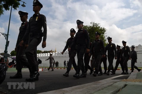 Cảnh sát Thái Lan tuần tra. (Nguồn: AFP/TTXVN)