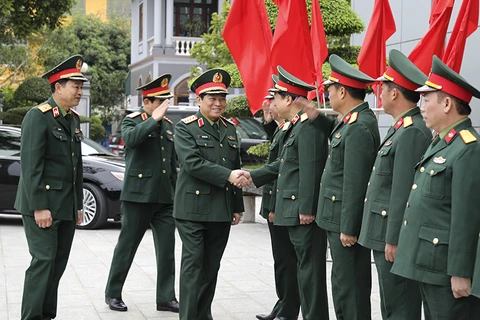 Đại tướng Ngô Xuân Lịch thăm và làm việc tại Binh chủng Đặc công. (Nguồn: Bộ Quốc phòng)