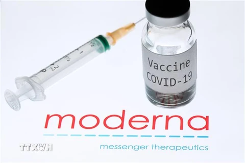 Vắcxin phòng COVID-19 của hãng dược phẩm Moderna (Mỹ). (Ảnh: AFP/TTXVN)