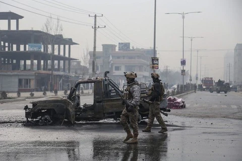 Hiện trường một vụ đánh bom ở Afghanistan. (Nguồn: AFP)
