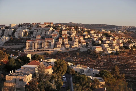 Khu định cư Givat Zeev của Israel ở gần thành phố Ramallah, Bờ Tây ngày 25/9/2019. (Ảnh minh họa. Nguồn: AFP/TTXVN)