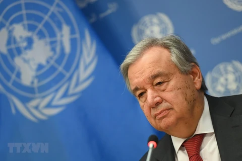 Tổng thư ký Liên hợp quốc Antonio Guterres, Mỹ. (Ảnh: AFP/TTXVN)