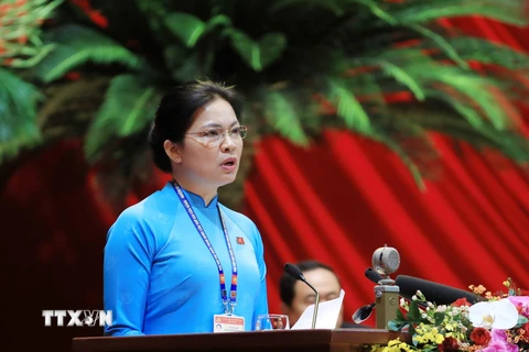 Bí thư Đảng đoàn, Chủ tịch Hội Liên hiệp Phụ nữ Việt Nam Hà Thị Nga. (Ảnh: TTXVN)