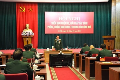 Thượng tướng Trần Đơn chủ trì Hội nghị. (Nguồn: Qdnd.vn)
