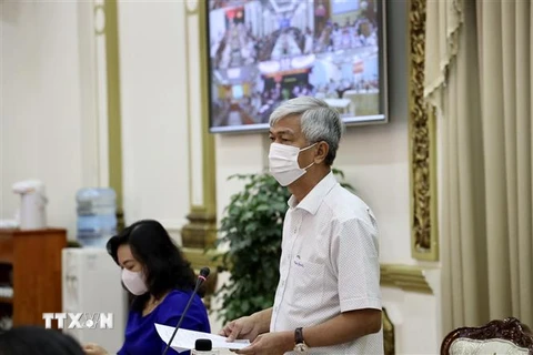 Ông Võ Văn Hoan, Phó Chủ tịch UBND Thành phố Hồ Chí Minh phát biểu chỉ đạo tại hội nghị. (Ảnh: TTXVN phát)