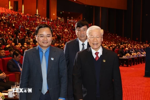 Tổng Bí thư, Chủ tịch nước Nguyễn Phú Trọng tới dự Lễ kỷ niệm. (Ảnh: Trí Dũng/TTXVN)