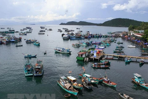 Tàu thuyền cập cảng An Thới, Phú Quốc, Kiên Giang. (Ảnh: Duy Khương/TTXVN)