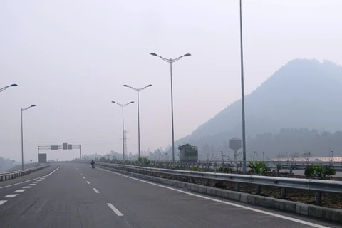 Một đoạn tuyến cao tốc Nội Bài-Lào Cai. (Ảnh: Vietnam+)