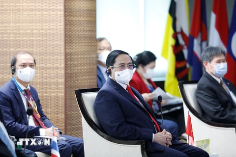 Thủ tướng Phạm Minh Chính dự Hội nghị các nhà lãnh đạo ASEAN. (Ảnh: Dương Giang/TTXVN)