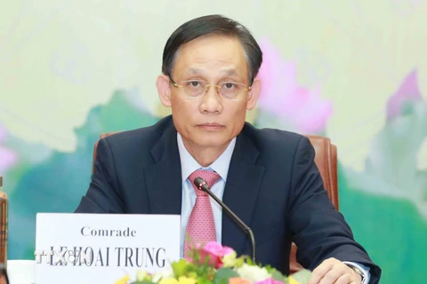 Ông Lê Hoài Trung, Ủy viên Trung ương Đảng, Trưởng Ban Đối ngoại Trung ương chủ trì Hội nghị. (Ảnh: Phương Hoa/TTXVN)