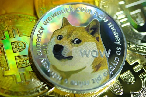 Đồng tiền mô phỏng Dogecoin. (Ảnh: Reuters)