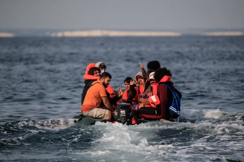 Giải cứu người di cư trên biển. (Ảnh minh họa. Nguồn: AFP/TTXVN)