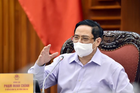 Thủ tướng Chính phủ Phạm Minh Chính phát biểu chỉ đạo tại buổi làm việc. (Nguồn: Baochinhphu.vn)