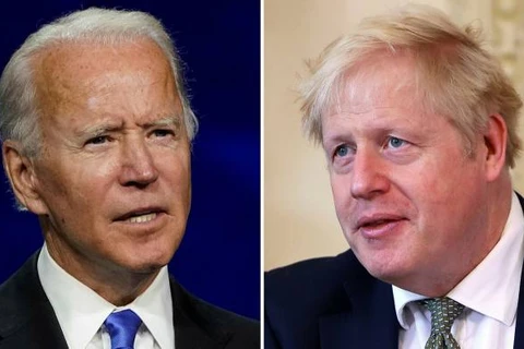 Thủ tướng Anh Boris Johnson (phải) và Tổng thống Mỹ Joe Biden. (Nguồn: Getty Images)