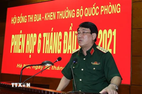Đại tướng Lương Cường phát biểu tại phiên họp. (Ảnh: TTXVN phát)